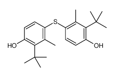 2-tert-butyl-4-(3-tert-butyl-4-hydroxy-2-methylphenyl)sulfanyl-3-methylphenol结构式