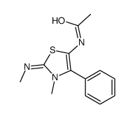 N-(3-methyl-2-methylimino-4-phenyl-1,3-thiazol-5-yl)acetamide结构式