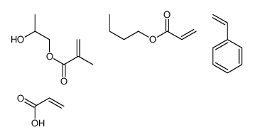 butyl prop-2-enoate,2-hydroxypropyl 2-methylprop-2-enoate,prop-2-enoic acid,styrene Structure