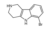 6-bromo-2,3,4,5-tetrahydro-1H-pyrido[4,3-b]indole结构式