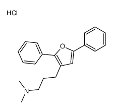 3-(2,5-diphenylfuran-3-yl)-N,N-dimethylpropan-1-amine,hydrochloride结构式