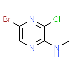 5-Bromo-3-chloro-N-methylpyrazin-2-amine Structure