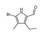 5-bromo-3-ethyl-4-methyl-pyrrole-2-carboxaldehyde结构式