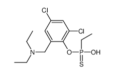 N-[[3,5-dichloro-2-[ethyl(hydroxy)phosphinothioyl]oxyphenyl]methyl]-N-ethylethanamine结构式