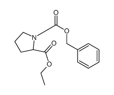 1-O-benzyl 2-O-ethyl (2S)-pyrrolidine-1,2-dicarboxylate结构式