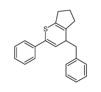 4-benzyl-2-phenyl-4,5,6,7-tetrahydrocyclopenta[b]thiopyran结构式