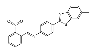 N-[4-(6-methyl-1,3-benzothiazol-2-yl)phenyl]-1-(2-nitrophenyl)methanimine Structure