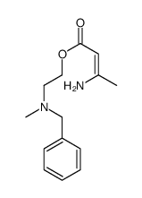 2-(N-甲基苄基氨基)乙基 3-氨基丁-2-烯酸酯结构式