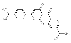 3-(4-propan-2-ylbenzoyl)-6-(4-propan-2-ylphenyl)pyran-2,4-dione structure