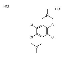 N,N-dimethyl-1-[2,3,5,6-tetrachloro-4-[(dimethylamino)methyl]phenyl]methanamine,dihydrochloride Structure