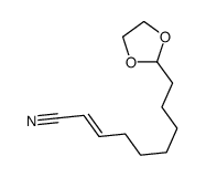 9-(1,3-dioxolan-2-yl)non-2-enenitrile结构式