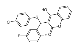 3-[[(4-Chlorophenyl)thio]-(2,5-difluorophenyl)methyl]-4-hydroxychromen-2-one结构式