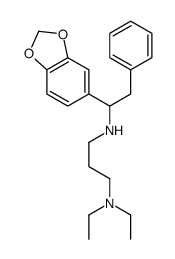 N-[1-(1,3-benzodioxol-5-yl)-2-phenylethyl]-N',N'-diethylpropane-1,3-diamine结构式