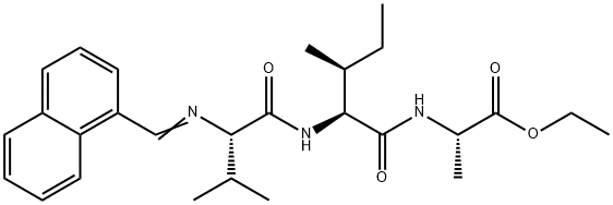 N-(1-Naphthalenylmethylene)-L-Val-L-Ile-L-Ala-OEt结构式