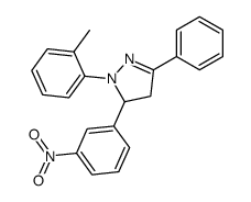 2-(2-methylphenyl)-3-(3-nitrophenyl)-5-phenyl-3,4-dihydropyrazole结构式