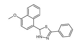 2-(4-methoxynaphthalen-1-yl)-5-phenyl-2,3-dihydro-1,3,4-thiadiazole结构式