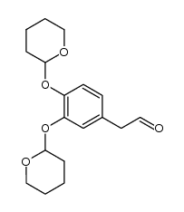 3,4-Bis[(tetrahydro-2H-pyran-2-yl)oxy]benzeneacetaldehyde结构式