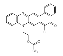 2-(6-chloro-5-oxonaphtho[2,1-b]phenazin-8-yl)ethyl acetate Structure