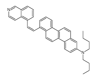N,N-dibutyl-7-(2-isoquinolin-5-ylethenyl)chrysen-2-amine结构式