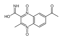 7-acetyl-3-methyl-4-oxido-1-oxoquinoxalin-1-ium-2-carboxamide结构式