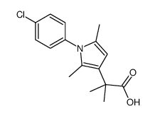 2-[1-(4-chlorophenyl)-2,5-dimethylpyrrol-3-yl]-2-methylpropanoic acid Structure