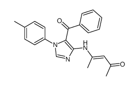 (E)-4-[[5-benzoyl-1-(4-methylphenyl)imidazol-4-yl]amino]pent-3-en-2-one结构式