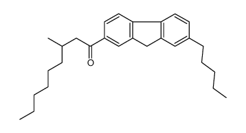3-methyl-1-(7-pentyl-9H-fluoren-2-yl)nonan-1-one结构式