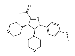 1-[1-(4-methoxy-phenyl)-4,5-di-morpholin-4-yl-4,5-dihydro-1H-pyrazol-3-yl]-ethanone Structure