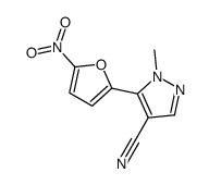 1-methyl-5-(5-nitrofuran-2-yl)pyrazole-4-carbonitrile Structure