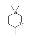 3,3,6-trimethyl-1,3-tellurasilinane Structure