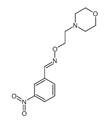 3-nitro-benzaldehyde O-(2-morpholin-4-yl-ethyl)-oxime结构式