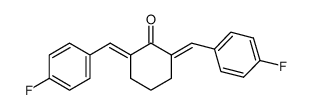 2,6-Bis(4-fluorobenzylidene)cyclohexanone Structure