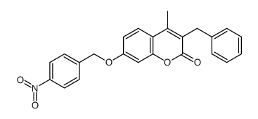 3-benzyl-4-methyl-7-[(4-nitrophenyl)methoxy]chromen-2-one Structure