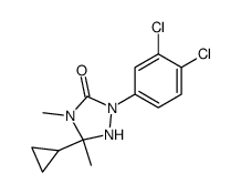5-cyclopropyl-2-(3,4-dichloro-phenyl)-4,5-dimethyl-[1,2,4]triazolidin-3-one结构式