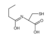 (2R)-2-(butanoylamino)-3-sulfanylpropanoic acid Structure