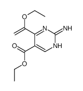 ethyl 2-amino-4-(1-ethoxyethenyl)pyrimidine-5-carboxylate结构式