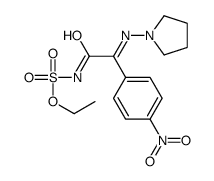 ethyl N-[2-(4-nitrophenyl)-2-pyrrolidin-1-yliminoacetyl]sulfamate Structure