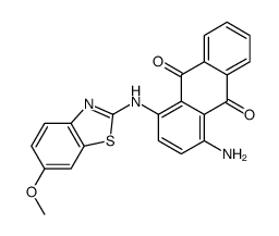 1-amino-4-[(6-methoxy-1,3-benzothiazol-2-yl)amino]anthracene-9,10-dione Structure