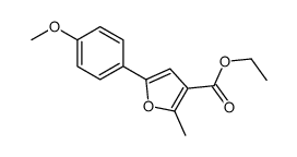 ethyl 5-(4-methoxyphenyl)-2-methylfuran-3-carboxylate结构式
