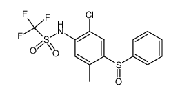 N-(4-Benzenesulfinyl-2-chloro-5-methyl-phenyl)-C,C,C-trifluoro-methanesulfonamide结构式