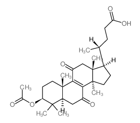 (4R)-4-[(3S,5S,10S,13R,14R,17R)-3-acetyloxy-4,4,10,13,14-pentamethyl-7,11-dioxo-2,3,5,6,12,15,16,17-octahydro-1H-cyclopenta[a]phenanthren-17-yl]pentanoic acid structure