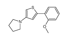 1-[5-(2-methoxyphenyl)thiophen-3-yl]pyrrolidine Structure