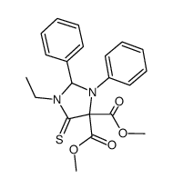 1-ethyl-2,3-diphenyl-5-thioxo-imidazolidine-4,4-dicarboxylic acid dimethyl ester Structure