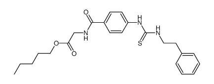 [4-(3-Phenethyl-thioureido)-benzoylamino]-acetic acid pentyl ester结构式