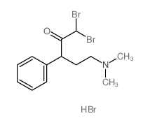 2-Pentanone,1,1-dibromo-5-(dimethylamino)-3-phenyl-, hydrobromide (1:1) Structure