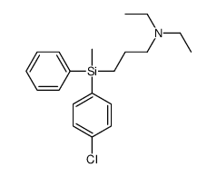 3-[(4-chlorophenyl)-methyl-phenylsilyl]-N,N-diethylpropan-1-amine结构式