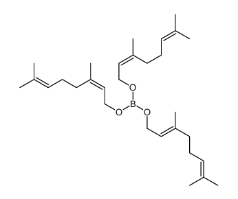 bis[(2Z)-3,7-dimethylocta-2,6-dienyl] [(2E)-3,7-dimethylocta-2,6-dienyl] borate Structure