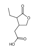 4-ethyltetrahydro-5-oxofuran-3-acetic acid structure