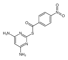4-nitro-thiobenzoic acid S-(4,6-diamino-pyrimidin-2-yl) ester结构式