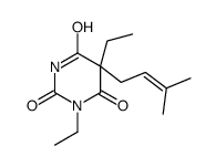 1,5-Diethyl-5-(3-methyl-2-butenyl)barbituric acid Structure
